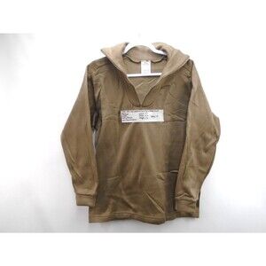 US MILITARY SEKRI Cold Weather Undershirt Mens Size M Pullover Brown 1/4 Zip